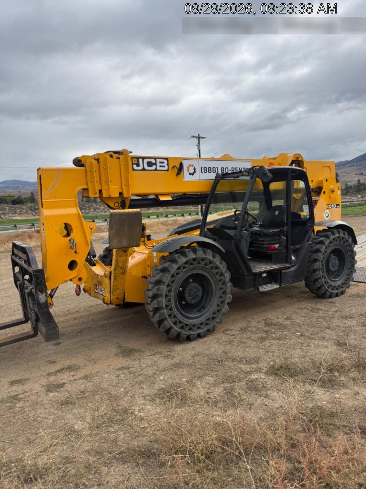 2020 JCB 510-56 Canopy, Solid Tires, Work Lights, Beacon, Aux Hydraulics, Back up Alarm, Lifting Eye, ES Decals