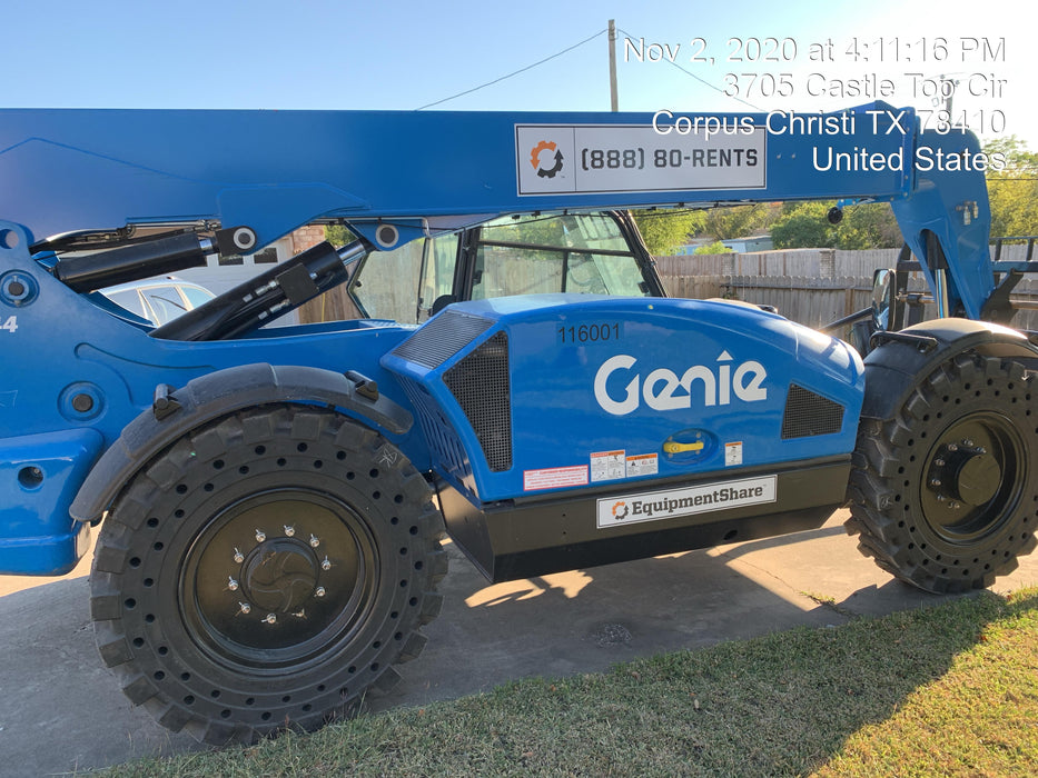 2020 Genie GTH-844 Cab/Heat/Air, Solid Tires, Work Lights, Beacon, Aux Hydraulics, Back up Alarm, Lifting Eye