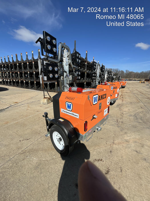 2024 Wanco WLTT-4MM4K Diesel, Deep Sea Controller, Shore Power Plug, Auto Start, (4) 350W LED Floodlights, 4kW Generator, 60 Gal Fuel Tank, 2" Ball, T3