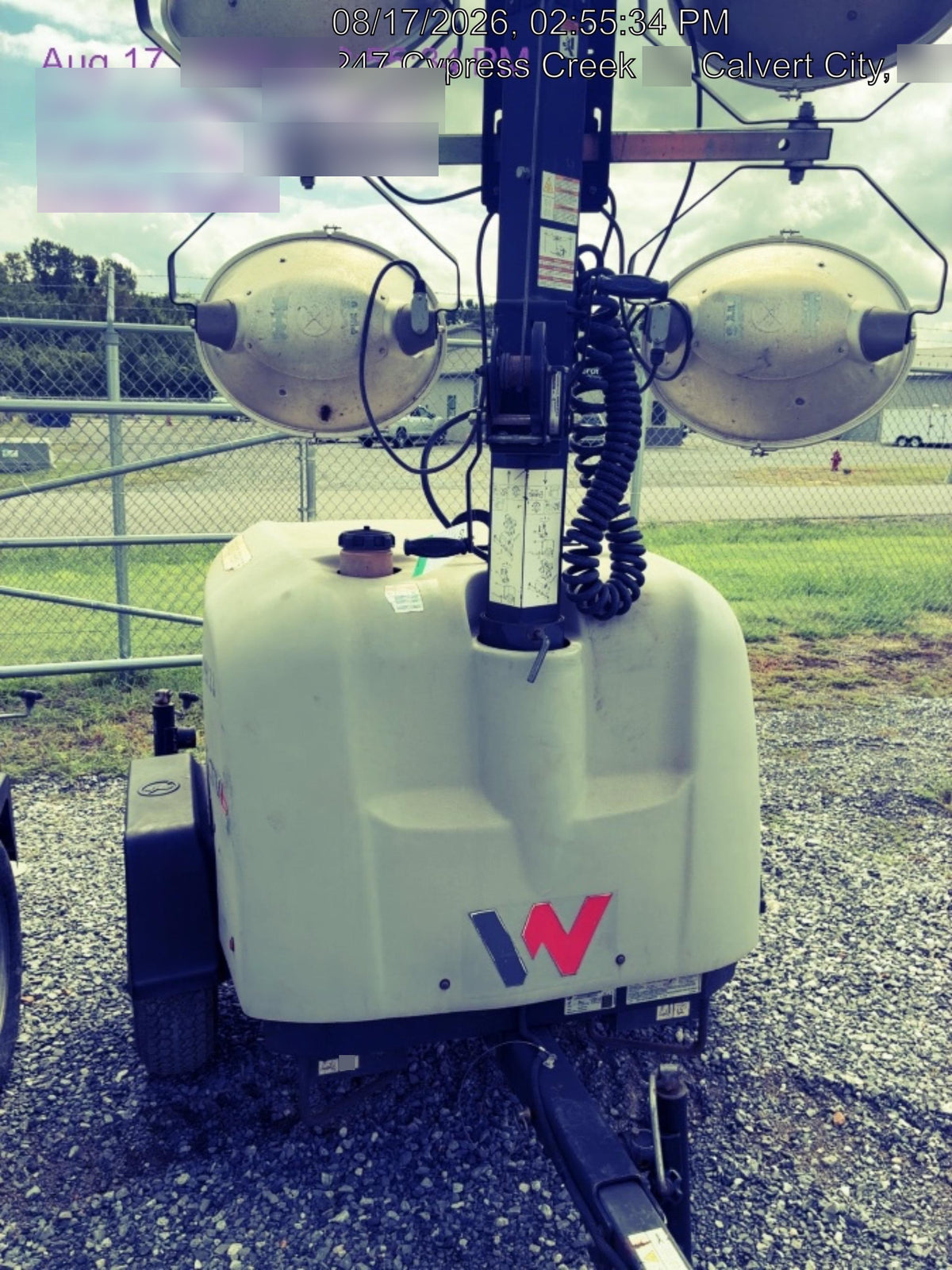 2018 Wacker Neuson LTV6L-MH Wacker Neuson LTV6L Mobile Light Tower w/Fuel Level Sensor Installed