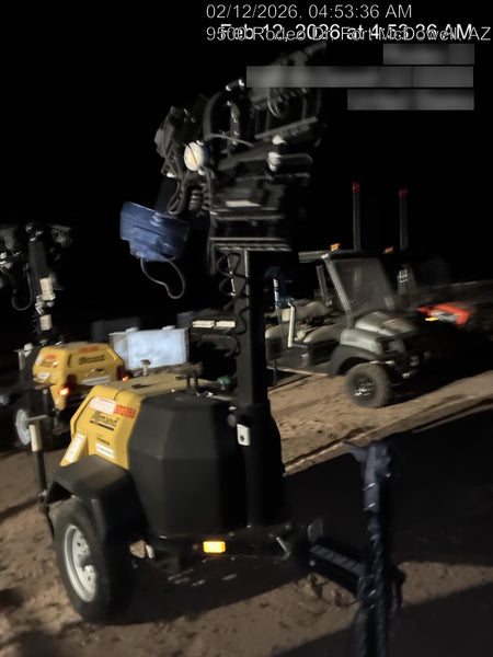 2022 Allmand NLV3GR (4) LED Light Fixture 350W, 23' Vertical Mast, 3kW Prime, Towable, ES Decals, T3