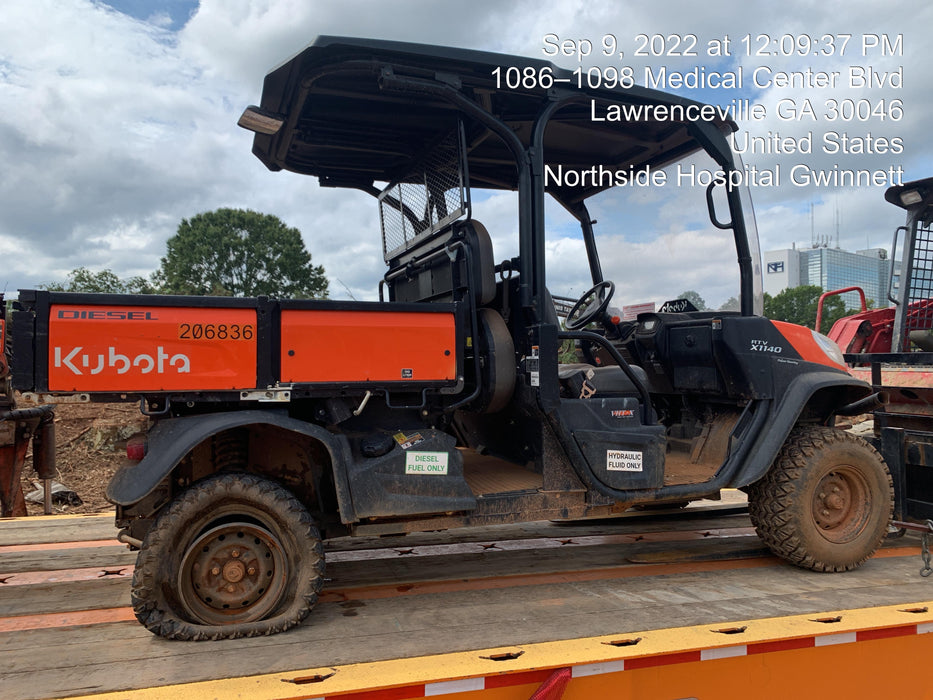 2022 Kubota RTV-X1140W-H Plastic Canopy, Windshield Acrylic Clear, LED Strobe Light, Wire Harness Kit, Back up Alarm