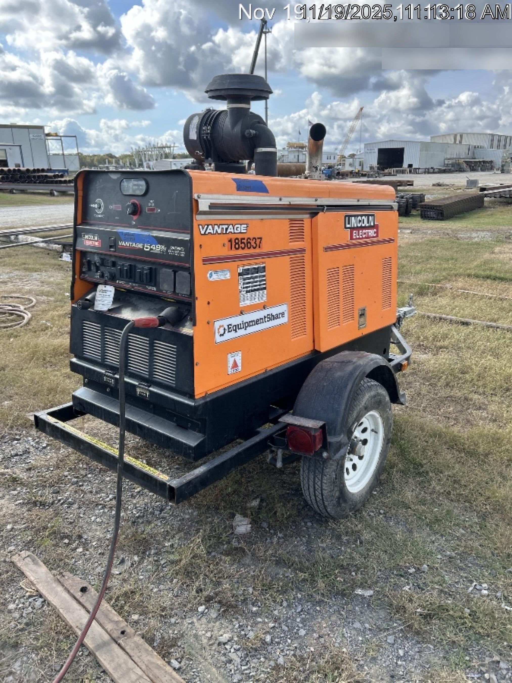 2021 Lincoln Electric Vantage 549X Ready Pak 3, ORANGE (includes trailer, cable rack, fender light kit)