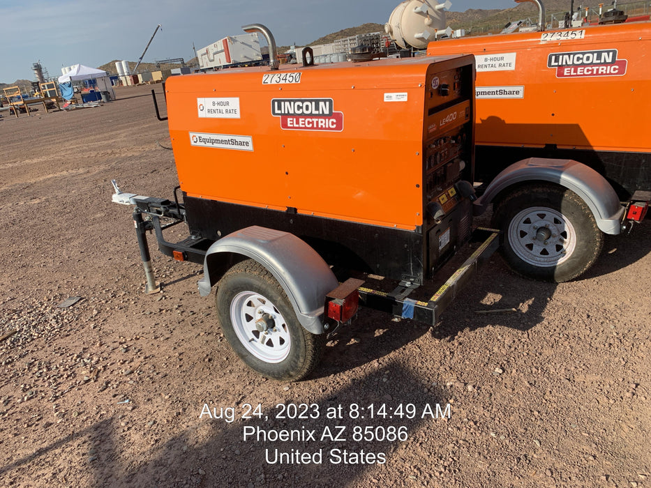 2022 Lincoln Electric LE400 Kubota V1505, Trlr, Cable Rack, Light Kit, ES Decals, T3