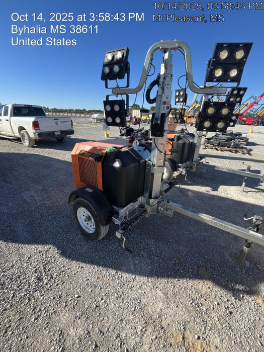 2024 Wanco WLTT-4MM4K Diesel, Mitsubishi L2E, 9.0HP @1800 rpm, Deep Sea Controller, Shore Power Plug, Auto Start, (4) 350W LED Floodlights, 4kW Generator, 60 Gal Fuel Tank, 2" Ball, T3