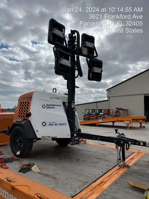 2023 Generac MLT2 Diesel, Flex Switch 120V Input, Powerzone Controller, 
(4) 320W LED Lights, 4kW Generator, 39.9 Gal Fuel Tank, 2" Ball, T3