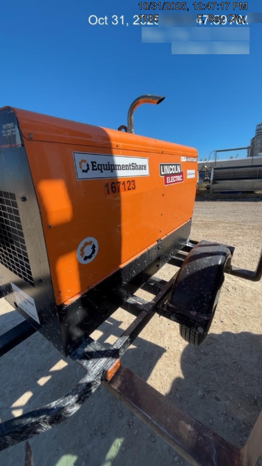 2021 Lincoln Electric Vantage 322 Vantage 322 Ready Pak 3 w/ Decals, ORANGE (includes trailer, cable rack, fender light kit) NO Telematics