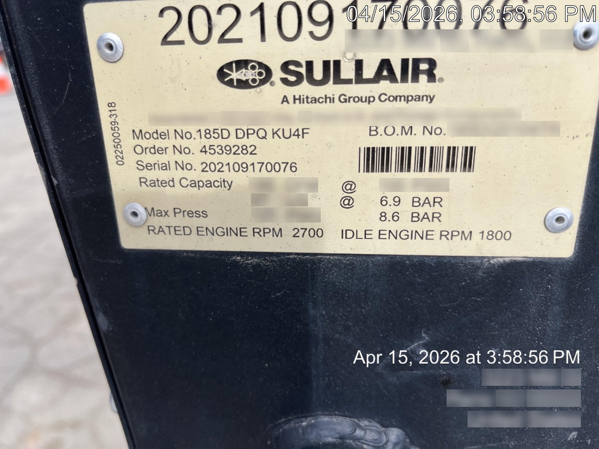 2021 SULLAIR 185D-DPQ KU4F