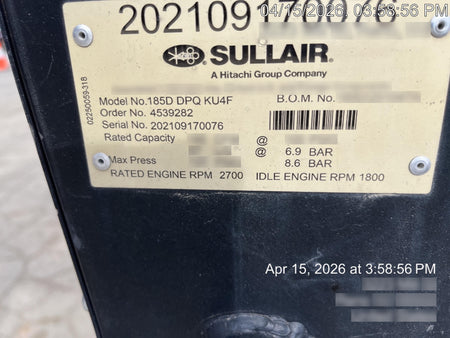 2021 SULLAIR 185D-DPQ KU4F