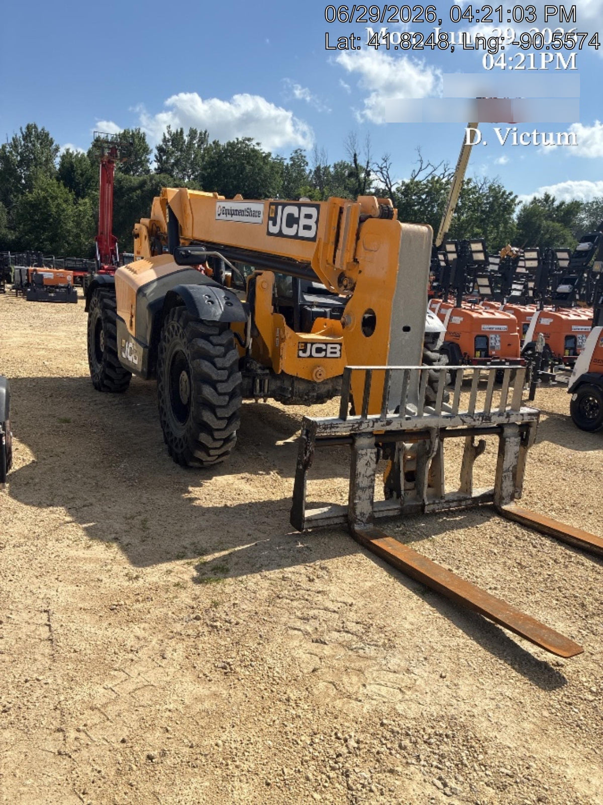 2020 JCB 509-42 Canopy, Solid Tires, Work Lights, Beacon, Aux Hydraulics, Back up Alarm, Lifting Eye, ES Decals