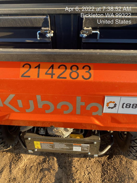 2022 Kubota RTV-X1140W-H Plastic Canopy, Windshield Acrylic Clear, LED Strobe Light, Wire Harness Kit, Back up Alarm