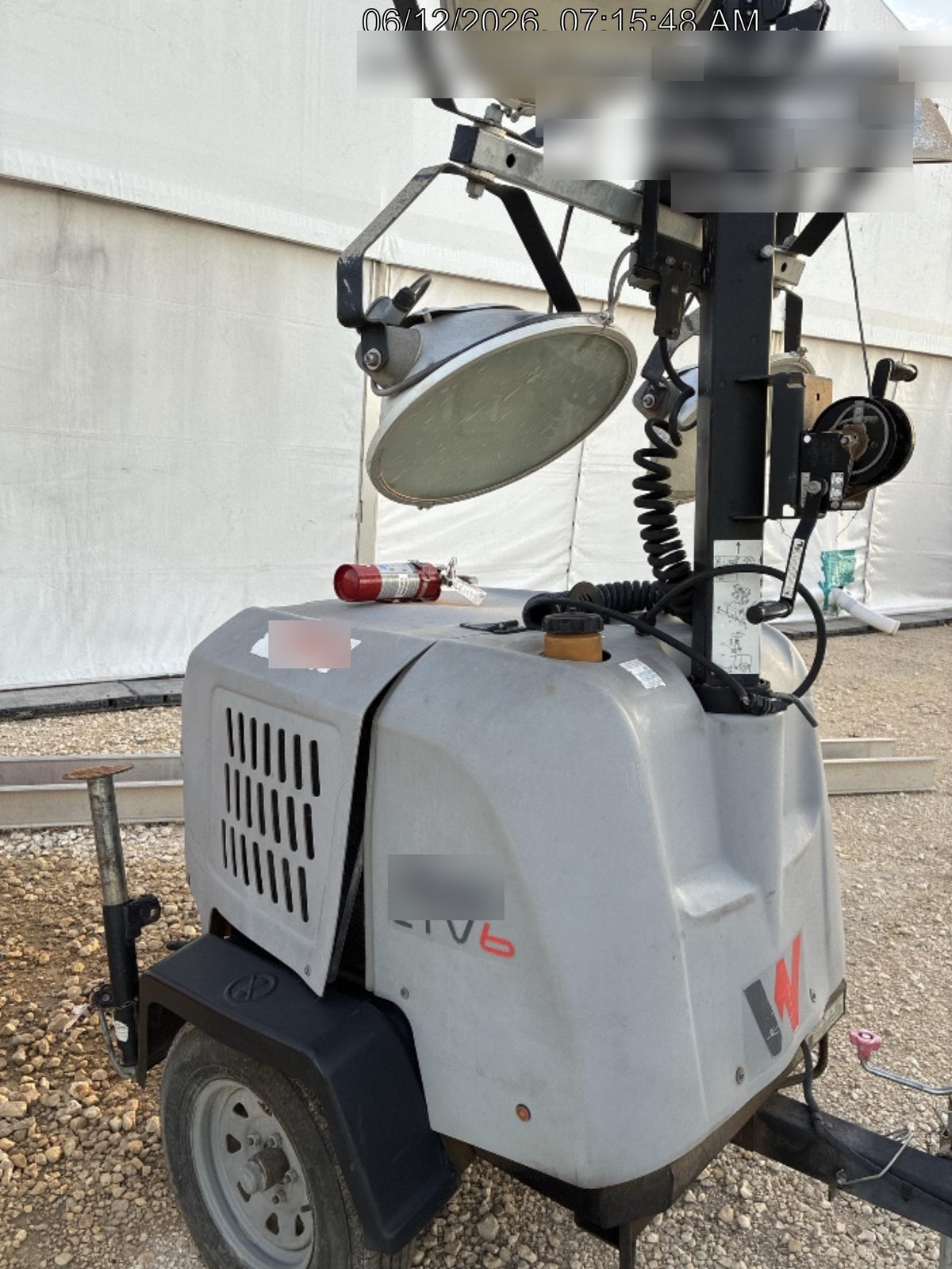2019 Wacker Neuson LTV6L-MH Wacker Neuson LTV6L Mobile Light Tower w/Fuel Level Sensor Installed
