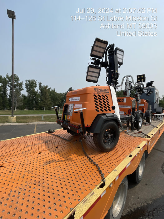 2024 Generac MLT2 Diesel, Flex Switch 120V Input, Powerzone Controller, 
(4) 320W LED Lights, 4kW Generator, 39.9 Gal Fuel Tank, 2" Ball, T3