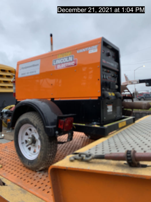 2021 Lincoln Electric Vantage 322 Vantage 322 Ready Pak 3 w/ Decals, ORANGE (includes trailer, cable rack, fender light kit) NO Telematics