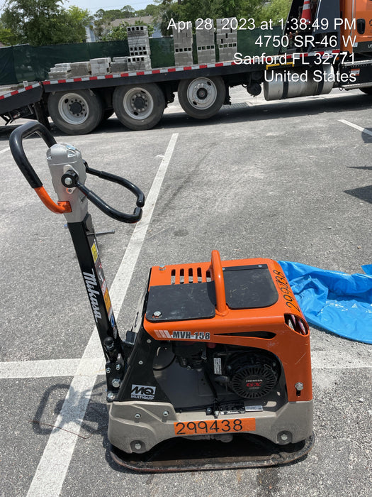 2023 Multiquip MVH158 Honda GX200, 17" Plate, Gas