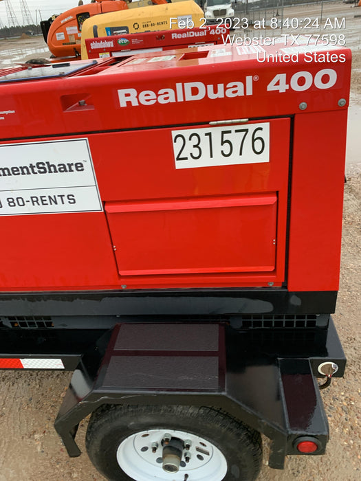 2022 Shindaiwa DGW400MDL Kubota D902 Engine, 23 HP, Dual Op Welder, Wire, Arc, Droop Stick, Tig, and CC Stick Functionality, Simulphase, 3 Phase and 1 Phase Gen Output, Single Axle NB Trlr, Slr Trckl Chrg 12V 12W, Fire Ext