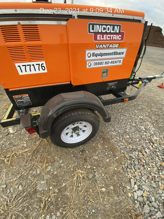 2021 Lincoln Electric Vantage 322 Vantage 322 Ready Pak 3 w/ Decals, ORANGE (includes trailer, cable rack, fender light kit) NO Telematics