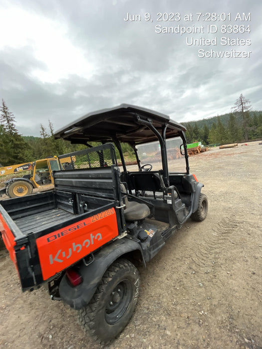 2022 Kubota RTV-X1140W-H Plastic Canopy, Windshield Acrylic Clear, LED Strobe Light, Wire Harness Kit, Back up Alarm