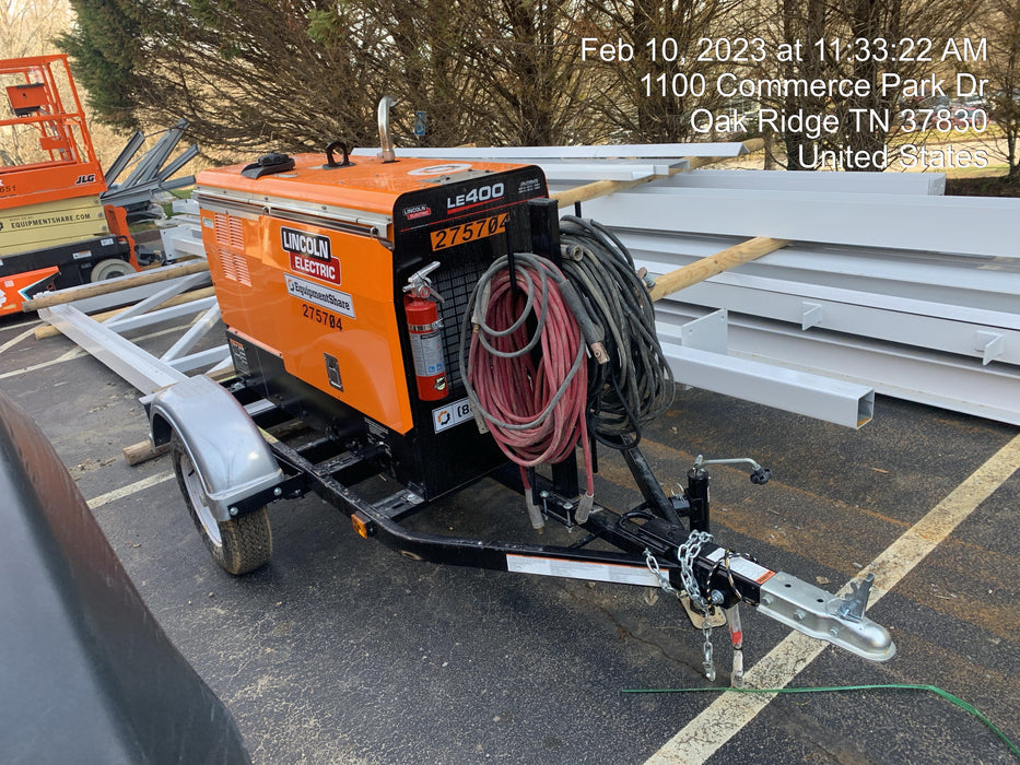 2022 Lincoln Electric LE400 Kubota V1505, Trlr, Cable Rack, Light Kit, ES Decals, T3