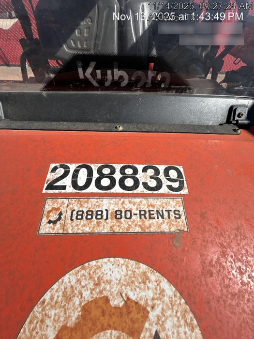 2022 Kubota RTV-X1140W-H Plastic Canopy, Windshield Acrylic Clear, LED Strobe Light, Wire Harness Kit, Back up Alarm