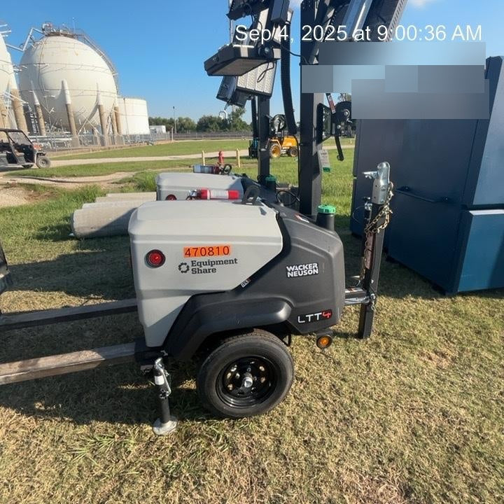 2024 Wacker Neuson LTT4 Diesel, Kohler KDW702, Deep Sea Controller, Auto Start, LED 320W, Bypass Outlet, T3