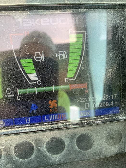 2020 Takeuchi TB250-2C Cab/Heat/Air, Rubber Tracks, Manual TAG QC