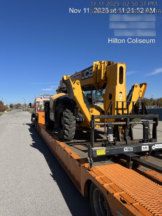 2020 JCB 510-56 Cab/Heat/Air, 74 HP, Solid Tires, STD Worklight, Beacon, Aux Hydraulics, Lifting Eye, Back up Alarm w/66" Carriage/60" Forks