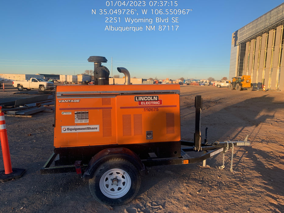 2021 Lincoln Electric Vantage 549X Ready Pak 3, ORANGE (includes trailer, cable rack, fender light kit)