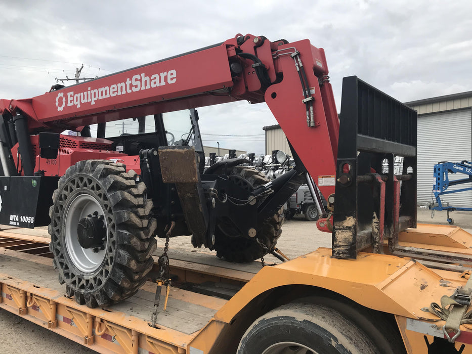 2020 Manitou MTA10055 Cab/Heat/Air, 120 HP, Solid Tires, Work Lights, Lift Hook, Auxiliary Hydraulics w/66" Carriage and 60" Forks
