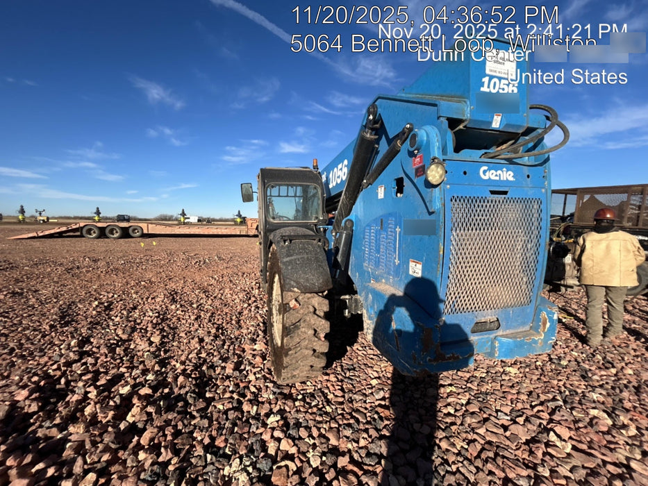 2019 Genie GTH-1056 6' Forks* Genie GTH-1056 w/Enclosed Cab w/HVAC, Work Lights, Solid Tires, Beacon, 60" Carriage and Forks