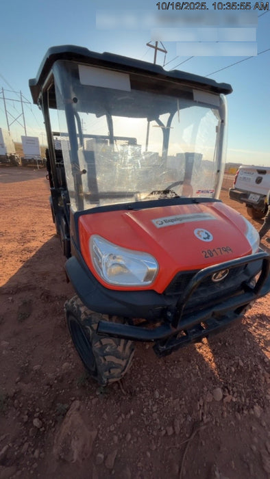 2022 Kubota RTV-X1140W-H Plastic Canopy, Windshield Acrylic Clear, LED Strobe Light, Wire Harness Kit, Back up Alarm