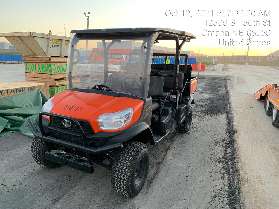 2022 Kubota RTV-X1140W-H Plastic Canopy, Windshield Acrylic Clear, LED Strobe Light, Wire Harness Kit, Back up Alarm