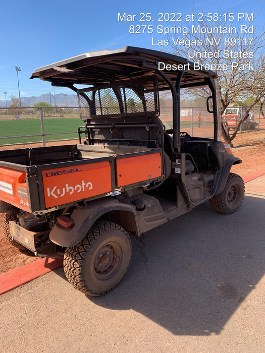 2022 Kubota RTV-X1140W-H Plastic Canopy, Windshield Acrylic Clear, LED Strobe Light, Wire Harness Kit, Back up Alarm
