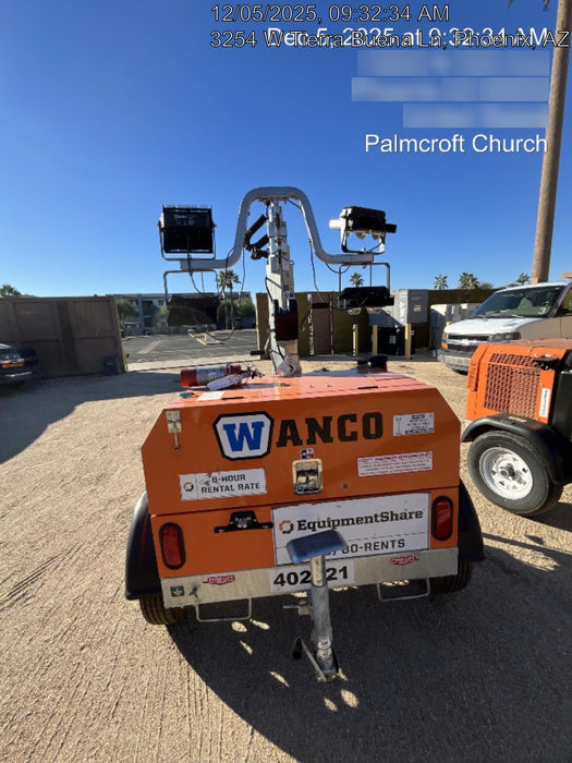 2024 Wanco WLTT-4MM4K Diesel, Deep Sea Controller, Shore Power Plug, Auto Start, (4) 350W LED Floodlights, 4kW Generator, 60 Gal Fuel Tank, 2" Ball, T3