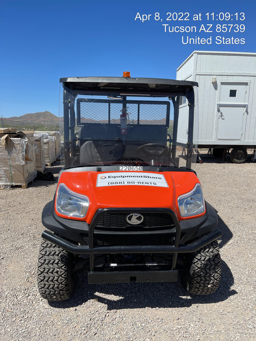 2022 Kubota RTV-X1140W-H Plastic Canopy, Windshield Acrylic Clear, LED Strobe Light, Wire Harness Kit, Back up Alarm