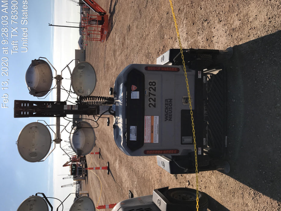 2019 Wacker Neuson LTV6L-MH Wacker Neuson LTV6L Mobile Light Tower w/Fuel Level Sensor Installed