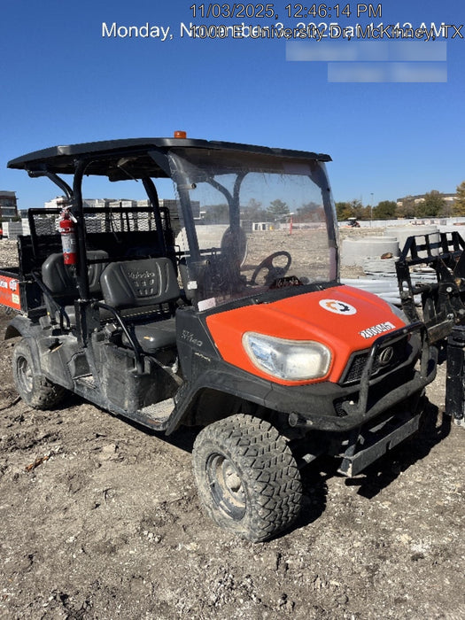 2022 Kubota RTV-X1140W-H Plastic Canopy, Windshield Acrylic Clear, LED Strobe Light, Wire Harness Kit, Back up Alarm