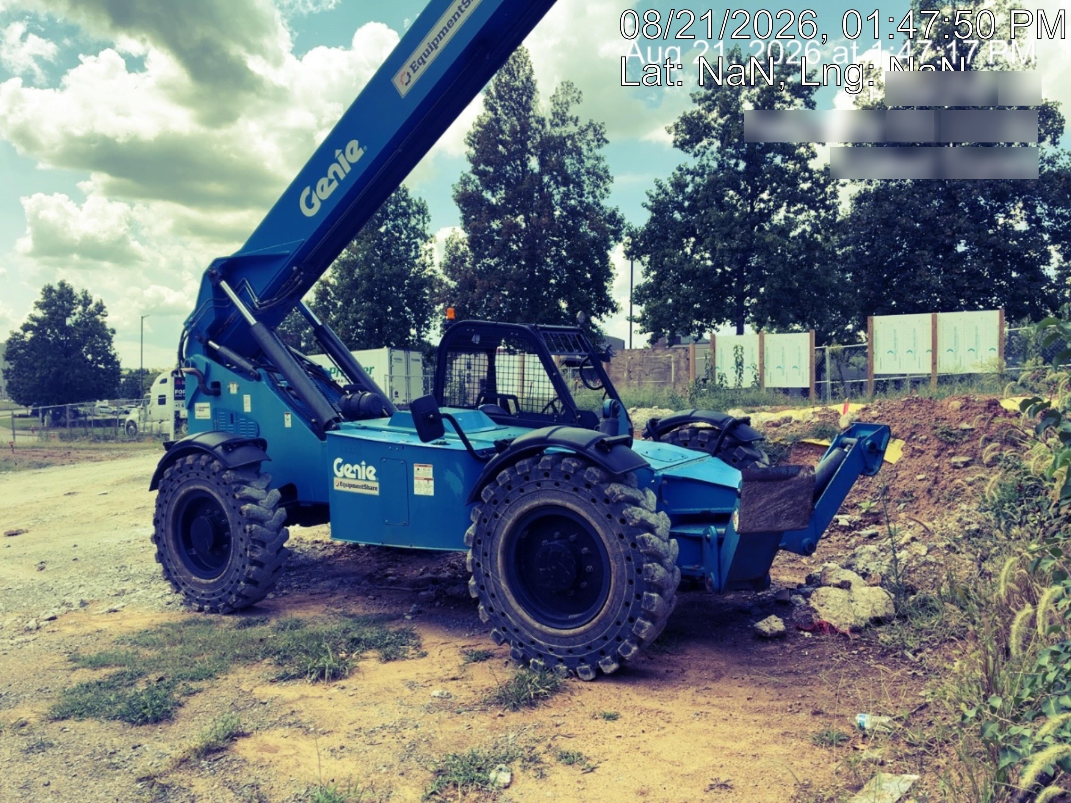 2018 Genie GTH-1056 Genie GTH-1056 w/ROPS, Work Lights, Solid Tires, RH Cab Mesh, Beacon, 60" Carriage and Forks