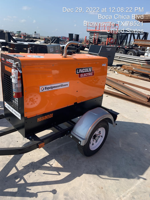 2022 Lincoln Electric LE400 Kubota V1505, Trlr, Cable Rack, Light Kit, ES Decals, T3