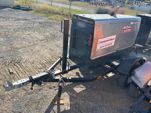 2019 Lincoln Electric Vantage 322 Welder Ready-Pak 3, Two wheel trailer, Fender and Light kit, Cable Rack