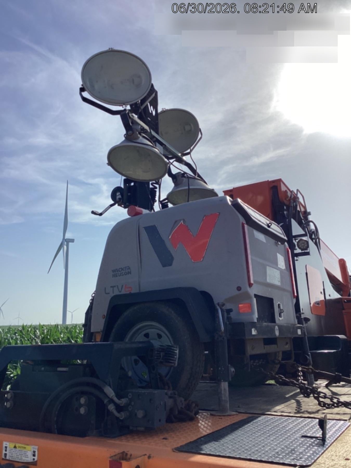 2019 Wacker Neuson LTV6L-MH Wacker Neuson LTV6L Mobile Light Tower w/Fuel Level Sensor Installed