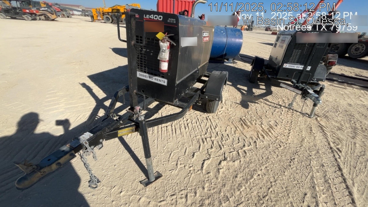 2025 Lincoln Electric LE400 Diesel, Kubota V1505, 22 HP, Trlr, Cable Rack, Light Kit, ES Decals, T3