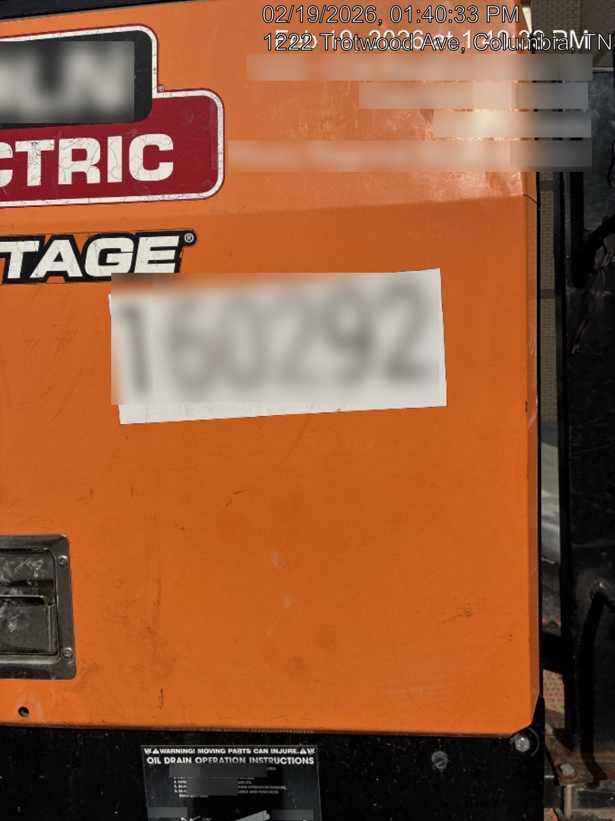 2021 Lincoln Electric Vantage 322 Vantage 322 Ready Pak 3 w/ Decals, ORANGE (includes trailer, cable rack, fender light kit) NO Telematics