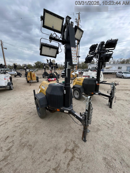 2022 Allmand NLV3GR (4) LED Light Fixture 350W, 23' Vertical Mast, 3kW Prime, Towable, ES Decals, T3