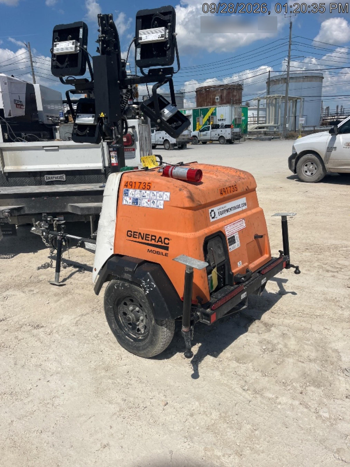 2025 Generac MLTS-4 Diesel, Mitsubishi L2E, 7.1 hp @1800 rpm, Flex Switch 120V Input, Powerzone Controller, (4) 320W LED Lights, 4kW Generator, 39.9 Gal Fuel Tank, 2" Ball, ES Decals