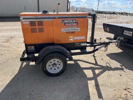 2021 Lincoln Electric Vantage 322 Vantage 322 Ready Pak 3 w/ Telematics & Decals, ORANGE (includes trailer, cable rack, fender light kit)