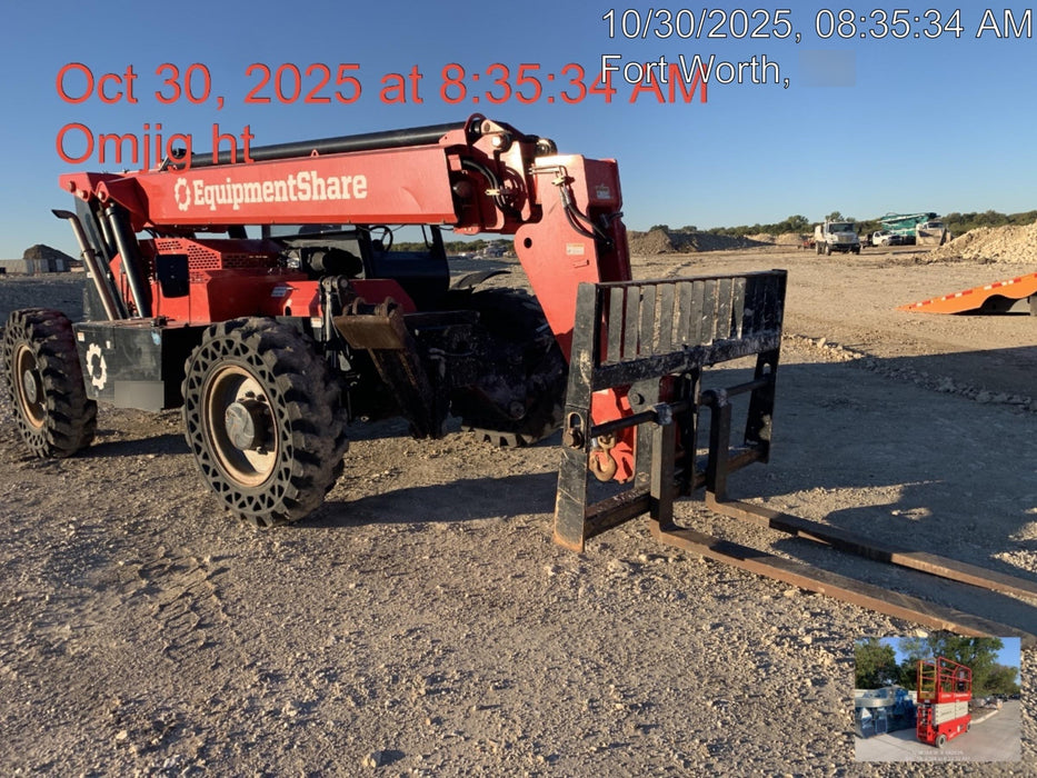 2019 Manitou MTA10055 Canopy, 120 HP, Solid Tires, Work Lights, Lift Hook, Auxiliary Hydraulics 66" Carriage and 60" Forks