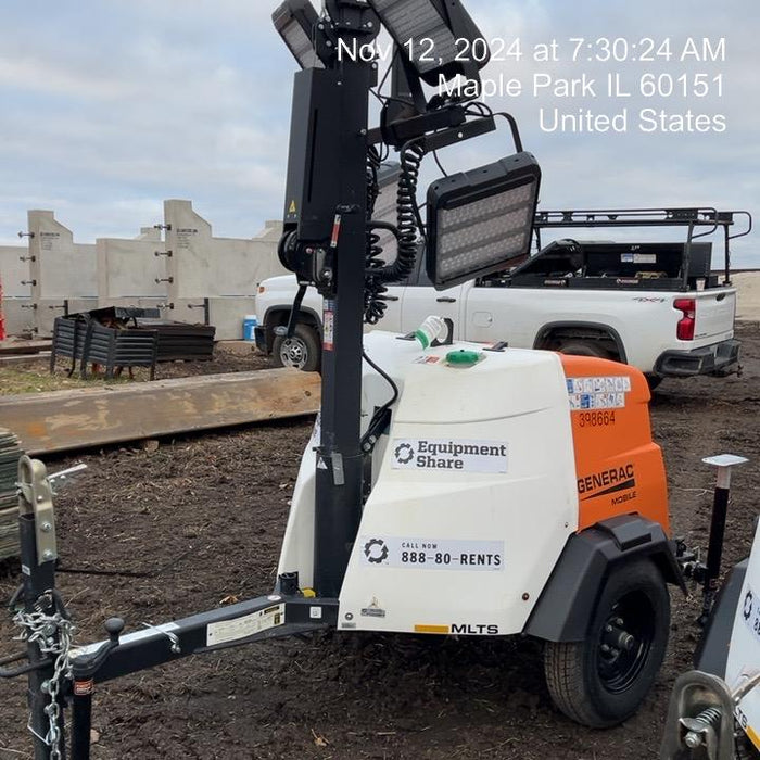 2024 Generac MLT2 Diesel, Flex Switch 120V Input, Powerzone Controller, 
(4) 320W LED Lights, 4kW Generator, 39.9 Gal Fuel Tank, 2" Ball, T3