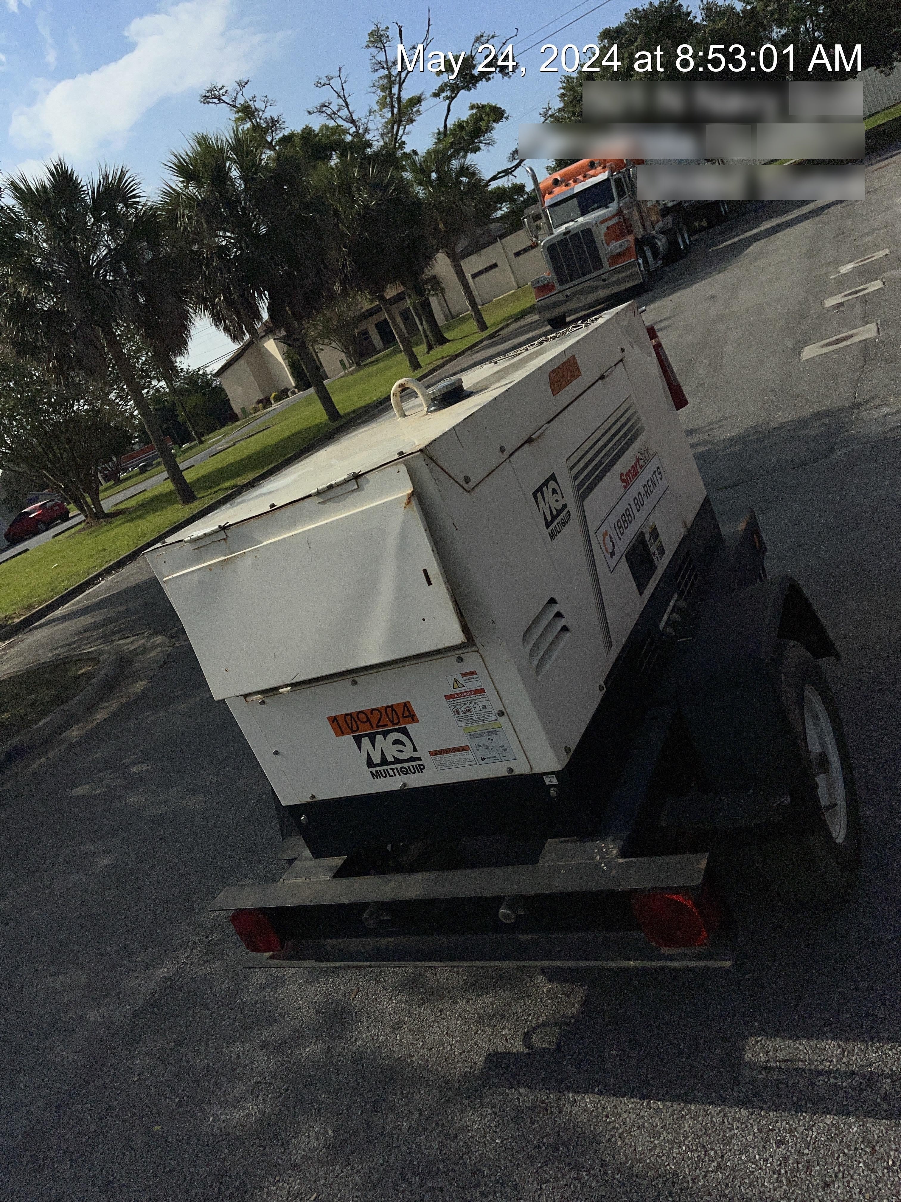 2020 Multiquip DLW400ESA4 400 amp Welder, 14kW, 120/240V, T4F Kubota, Trailer