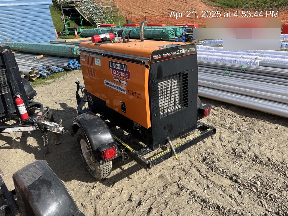 2021 Lincoln Electric Vantage 322 Vantage 322 Ready Pak 3 w/ Decals, ORANGE (includes trailer, cable rack, fender light kit) NO Telematics